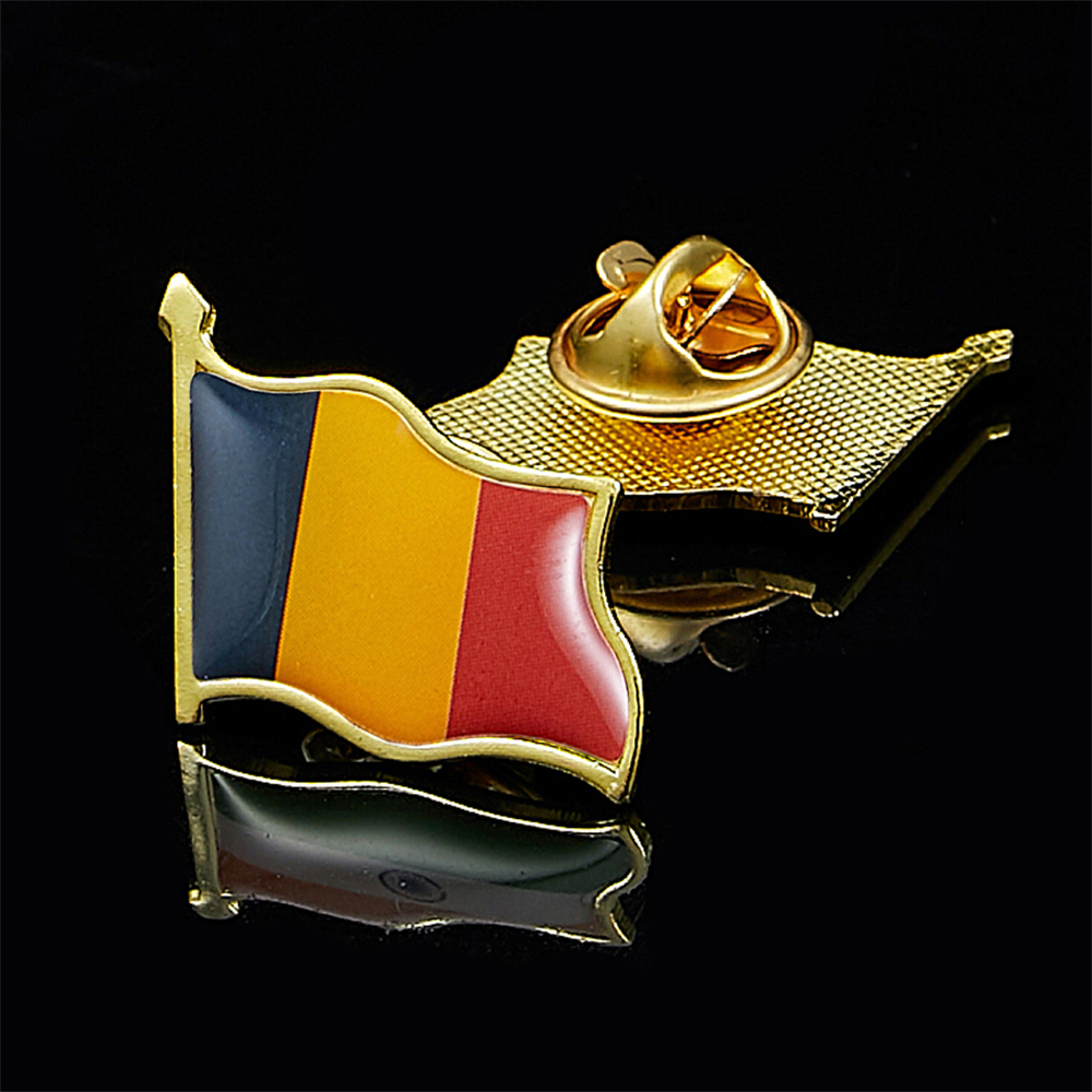Ethnic Modern Fashion - Romania Beautiful Waving National Flag Brooch