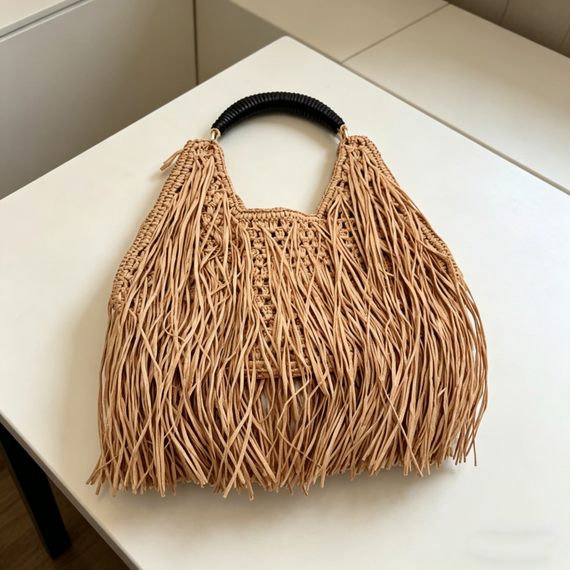 Bohemian Tassel Straw Handbag  - Ethnic Fashion Designers 리뷰 및 가격