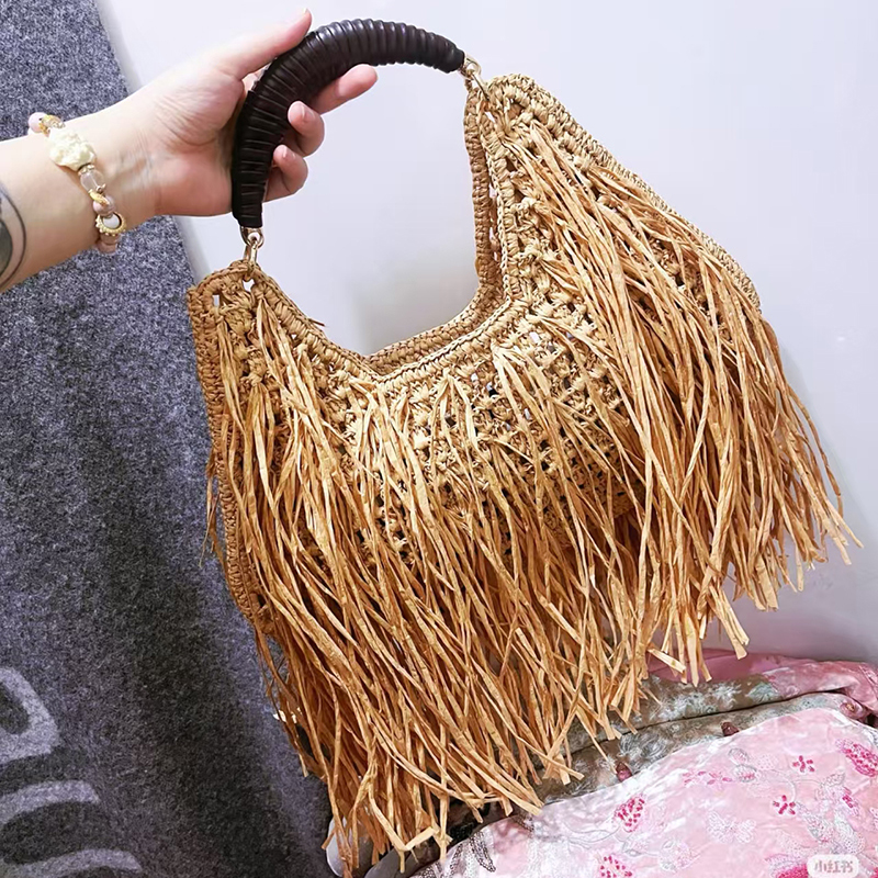 Bohemian Tassel Straw Handbag  - Ethnic Fashion Designers 리뷰 및 가격