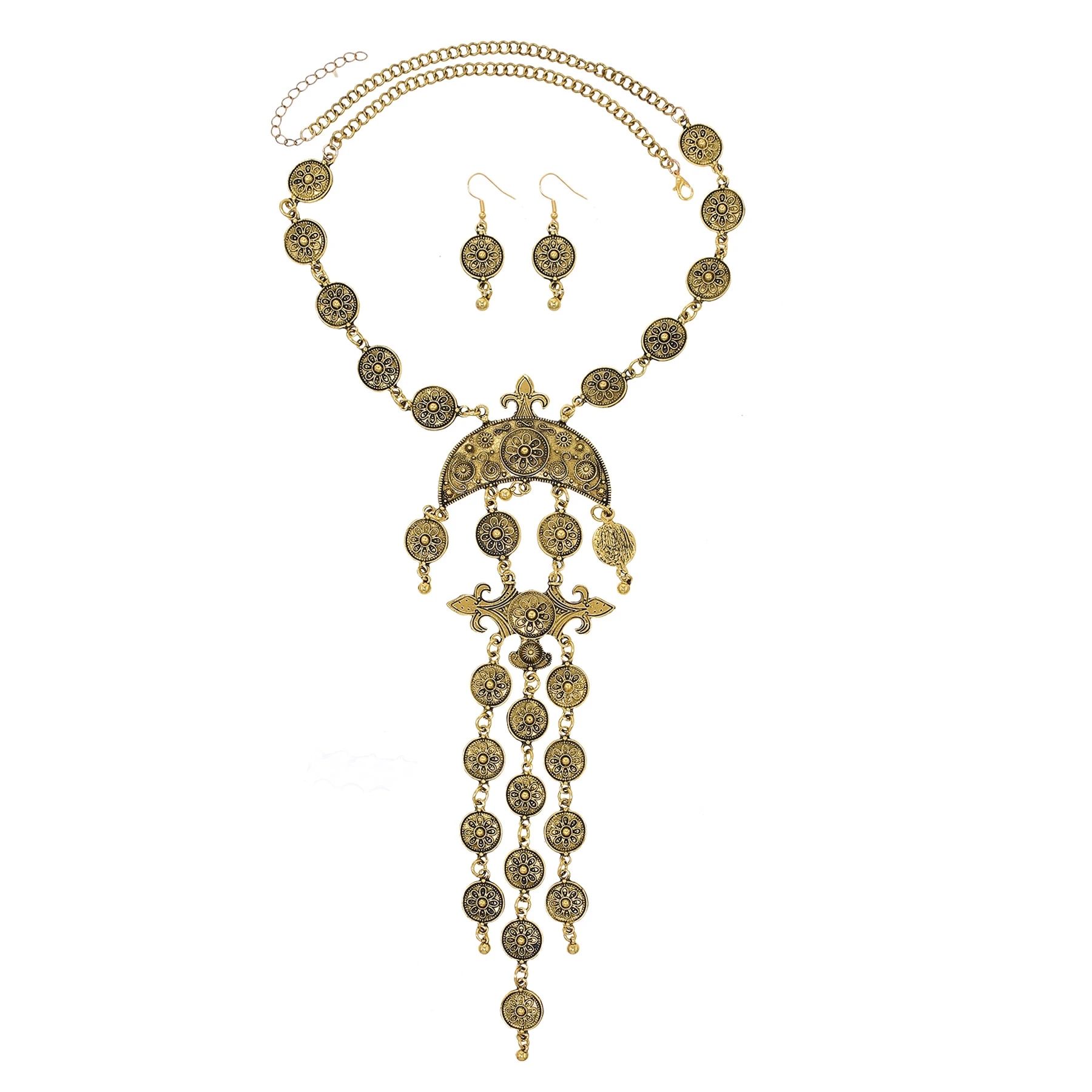 Ethnic Moon Carved Choker Neck - Ethnic Fashion Pakistan 리뷰 및 가격