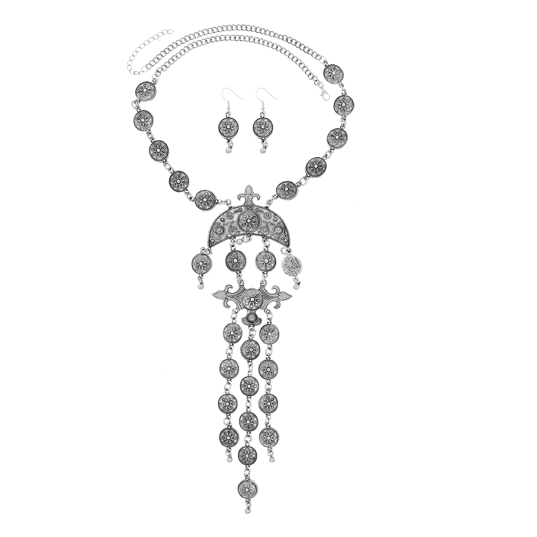 Ethnic Moon Carved Choker Neck - Ethnic Fashion Pakistan 리뷰 및 가격