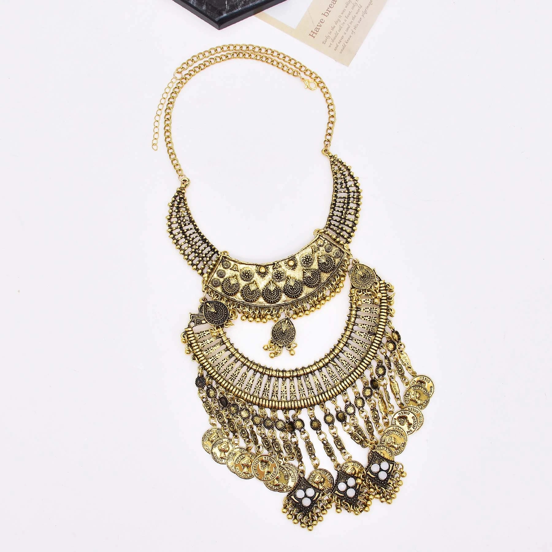 Retro Golden Gypsy Afghan Coin - Ethnic Fashion Pakistan 리뷰 및 가격