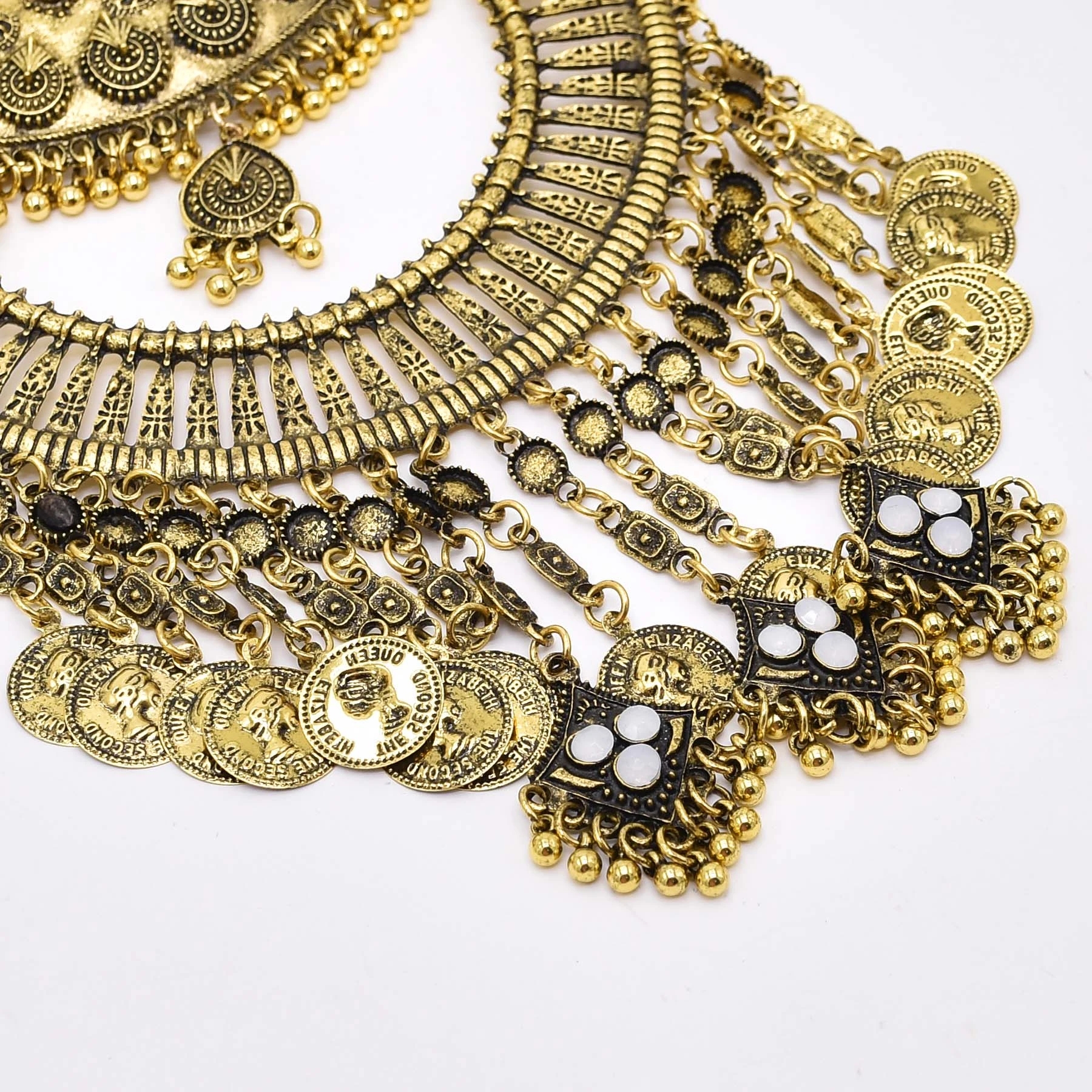 Retro Golden Gypsy Afghan Coin - Ethnic Fashion Pakistan 리뷰 및 가격