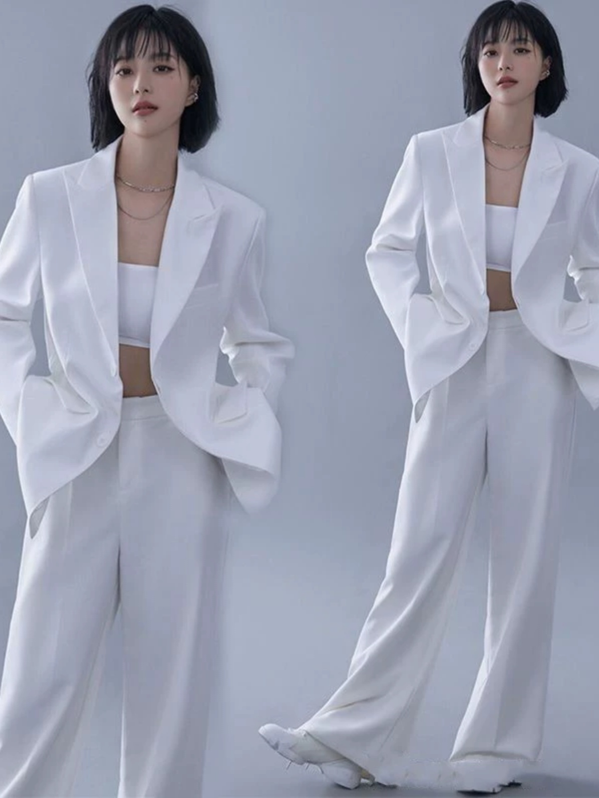 White Suit Theme Fashion Magaz - Ethnic Fashion Images 리뷰 및 가격