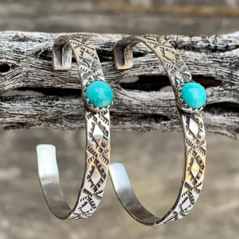 Ethnic Silver Color Blue Stone - Ethnic Fashion Wear For Women 리뷰 및 가격