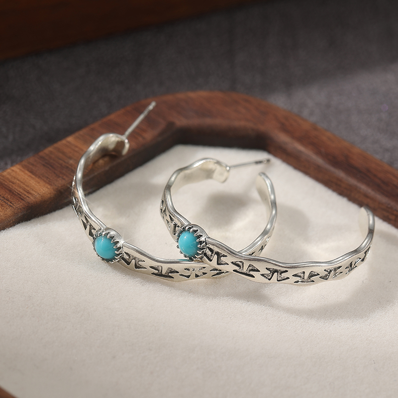 Ethnic Silver Color Blue Stone - Ethnic Fashion Wear For Women 리뷰 및 가격