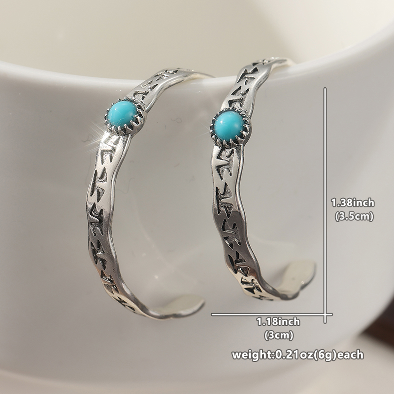 Ethnic Silver Color Blue Stone - Ethnic Fashion Wear For Women 리뷰 및 가격