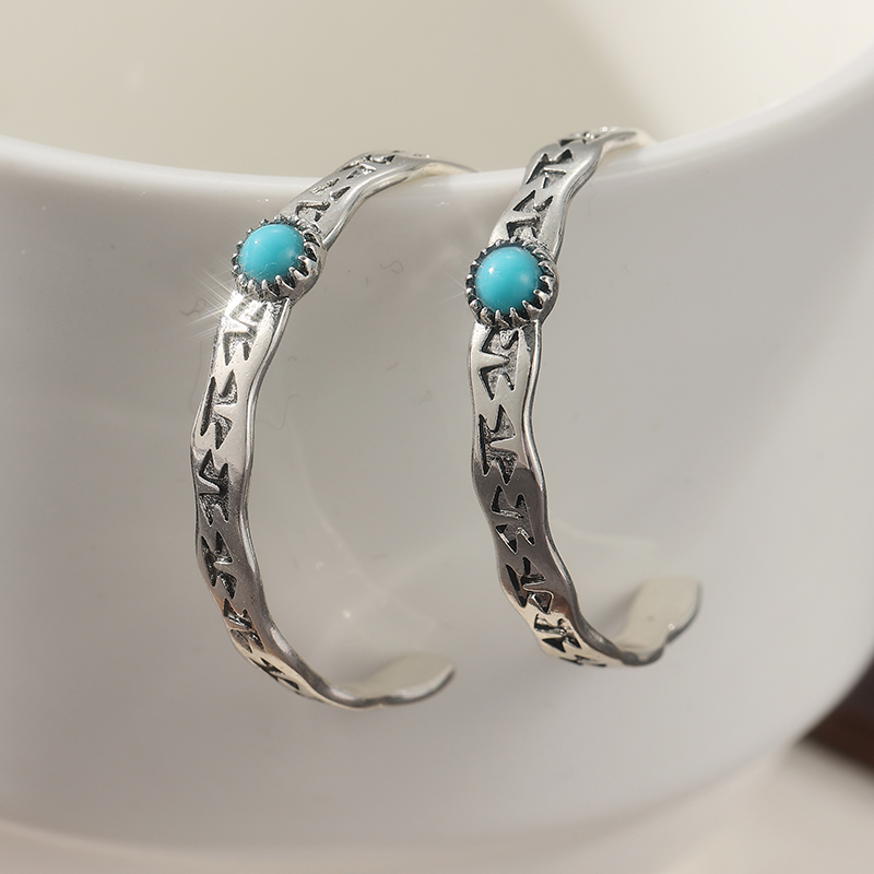 Ethnic Silver Color Blue Stone - Ethnic Fashion Wear For Women 리뷰 및 가격