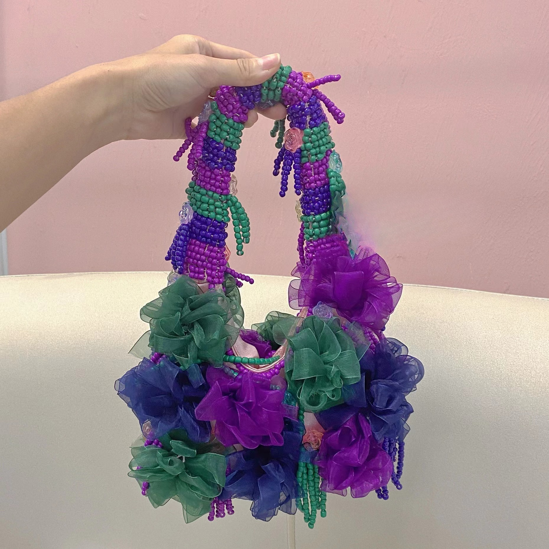 Purple fashion retro flower be - Ethnic Fashion Designers 리뷰 및 가격