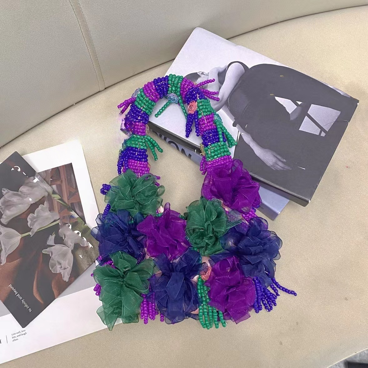 Purple fashion retro flower be - Ethnic Fashion Designers 리뷰 및 가격