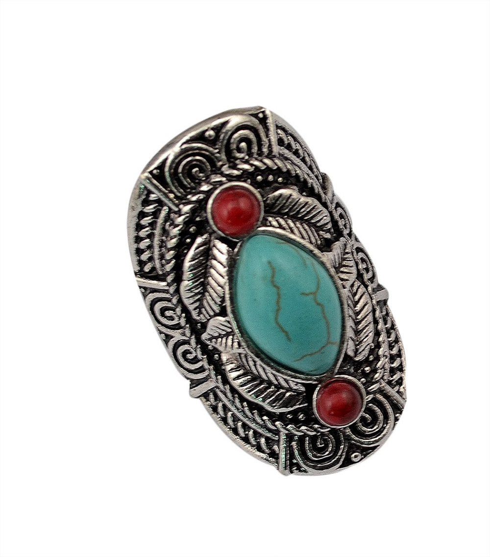Boho Ethnic Tibet Turquoise Ri - Ethnic Fashion Pakistan 리뷰 및 가격