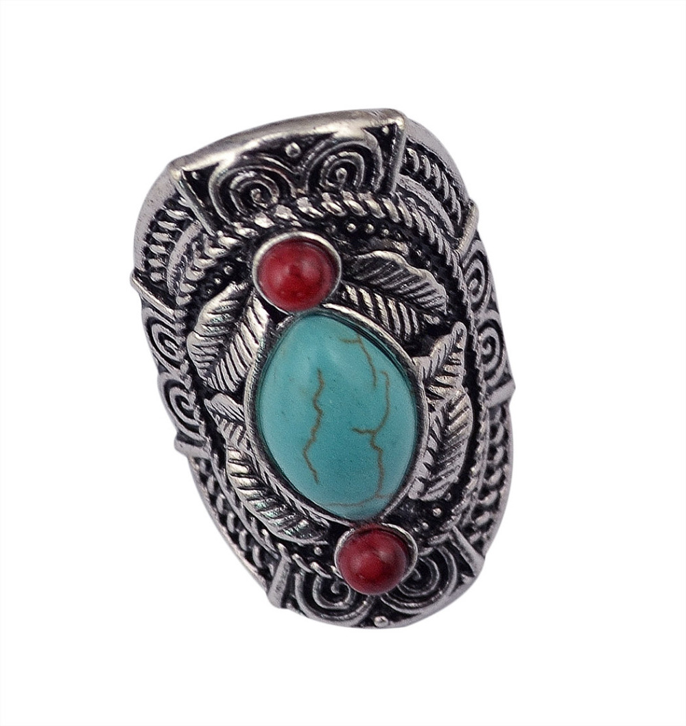 Boho Ethnic Tibet Turquoise Ri - Ethnic Fashion Pakistan 리뷰 및 가격