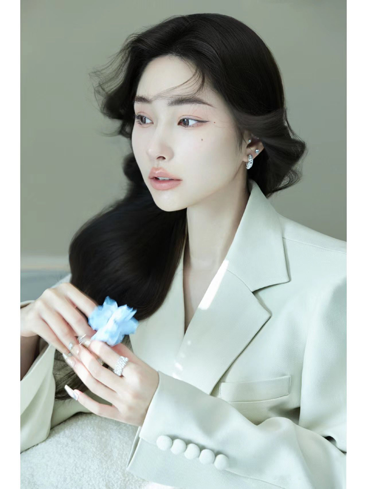 Green Ostrich Feather Suit 202 - Ethnic Fashion Images 리뷰 및 가격