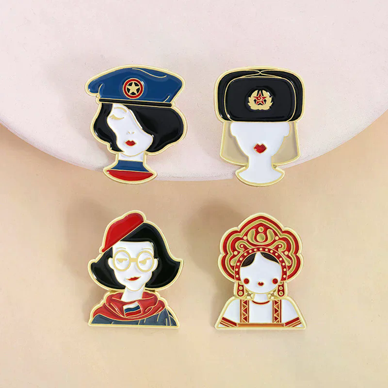 2PCS Cartoon Russian Girls Cha - Ethnic Fashion Images 리뷰 및 가격
