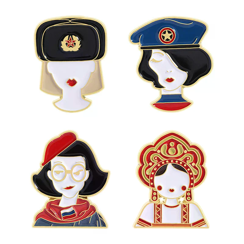 2PCS Cartoon Russian Girls Cha - Ethnic Fashion Images 리뷰 및 가격