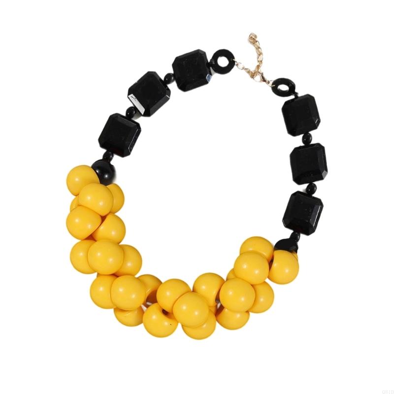  Layer Resin Beads Necklace Ha - Ethnic Fashion Wear For Women 리뷰 및 가격
