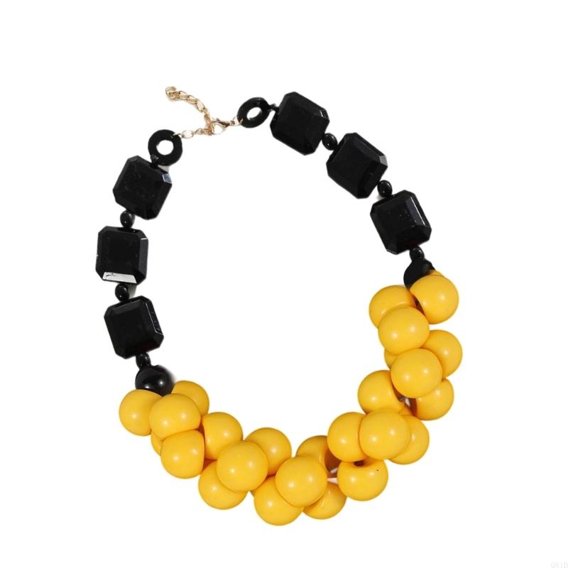  Layer Resin Beads Necklace Ha - Ethnic Fashion Wear For Women 리뷰 및 가격