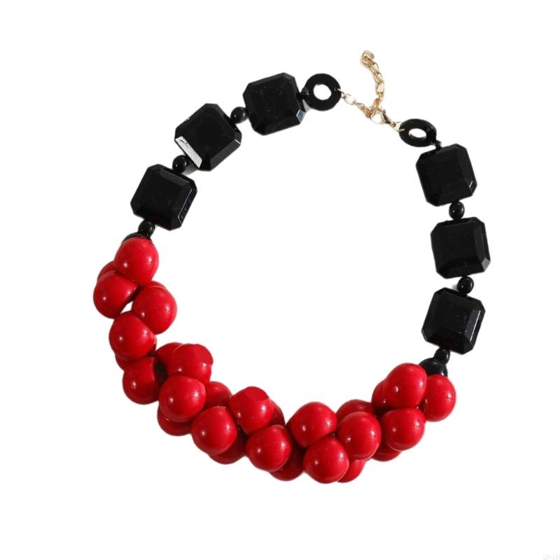  Layer Resin Beads Necklace Ha - Ethnic Fashion Wear For Women 리뷰 및 가격