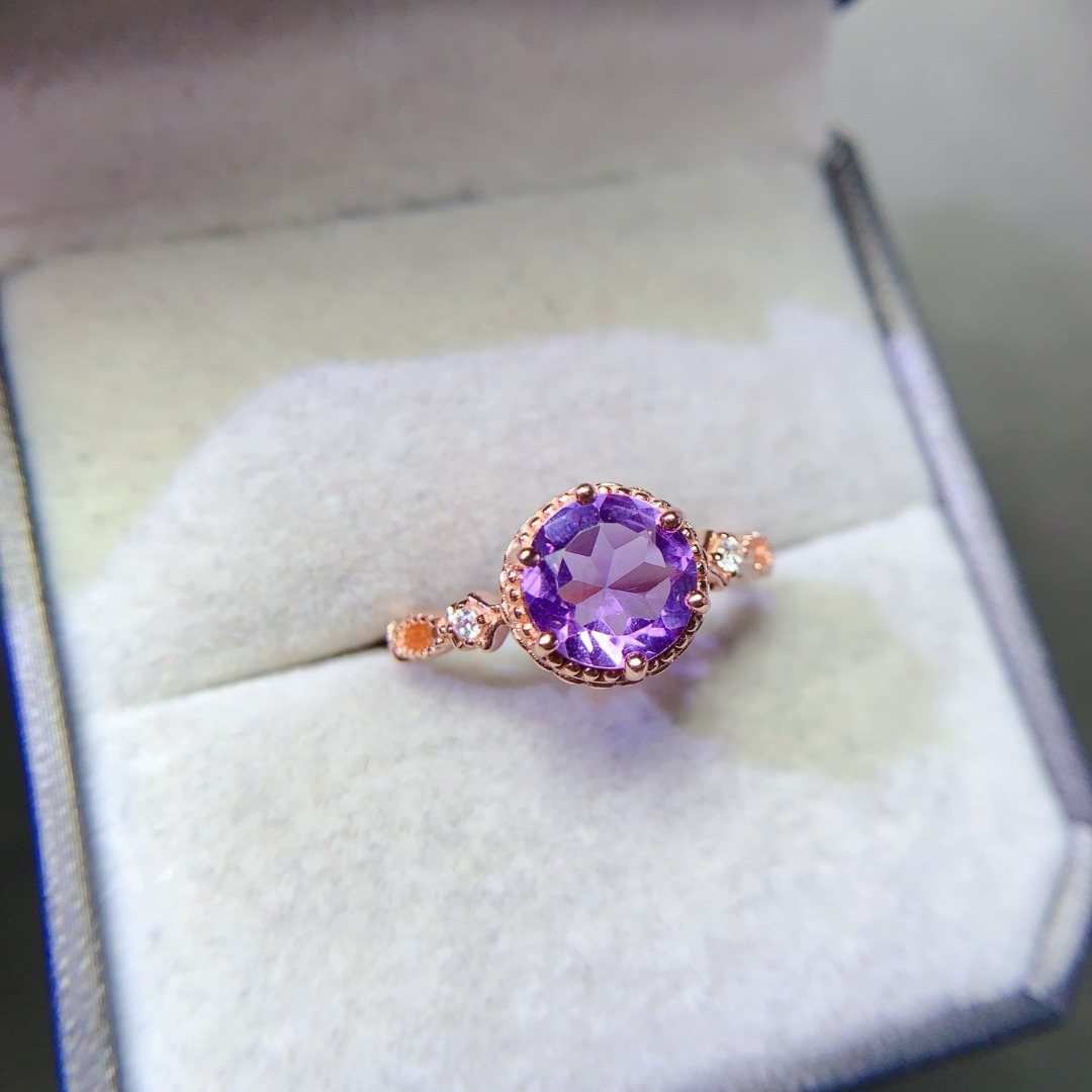 Dazzling Natural Amethyst Ring - Ethnic Wear Fashion Designer 리뷰 및 가격