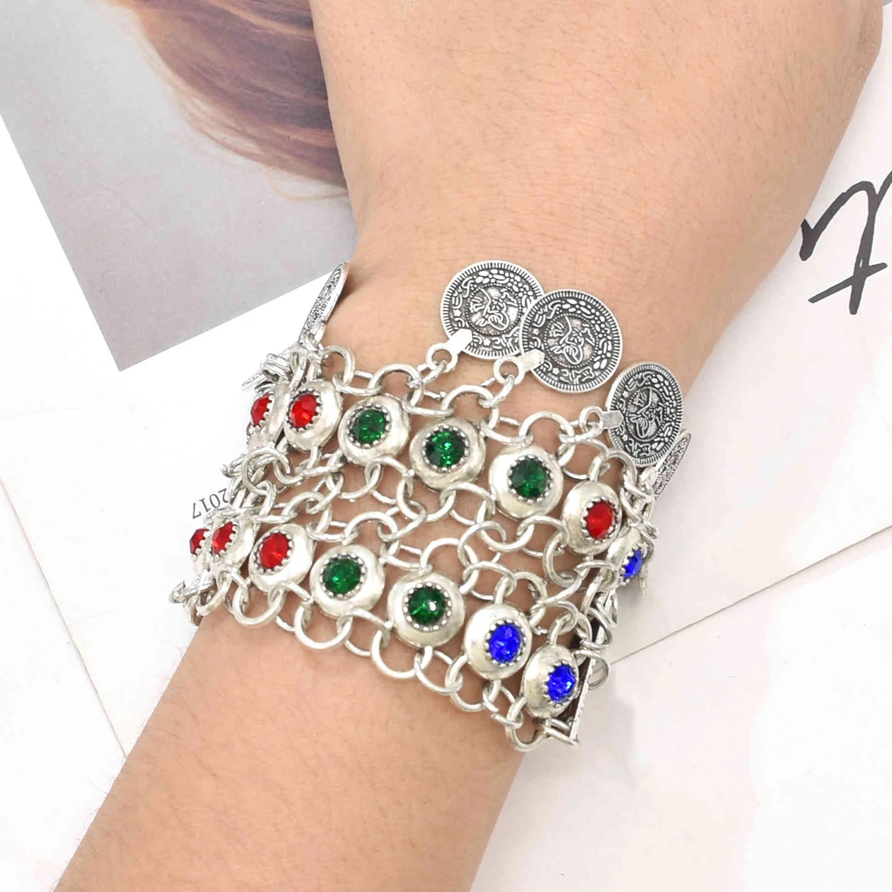 3 Style Colorful Crystal Coin  - Ethnic Fashion Pakistan 리뷰 및 가격
