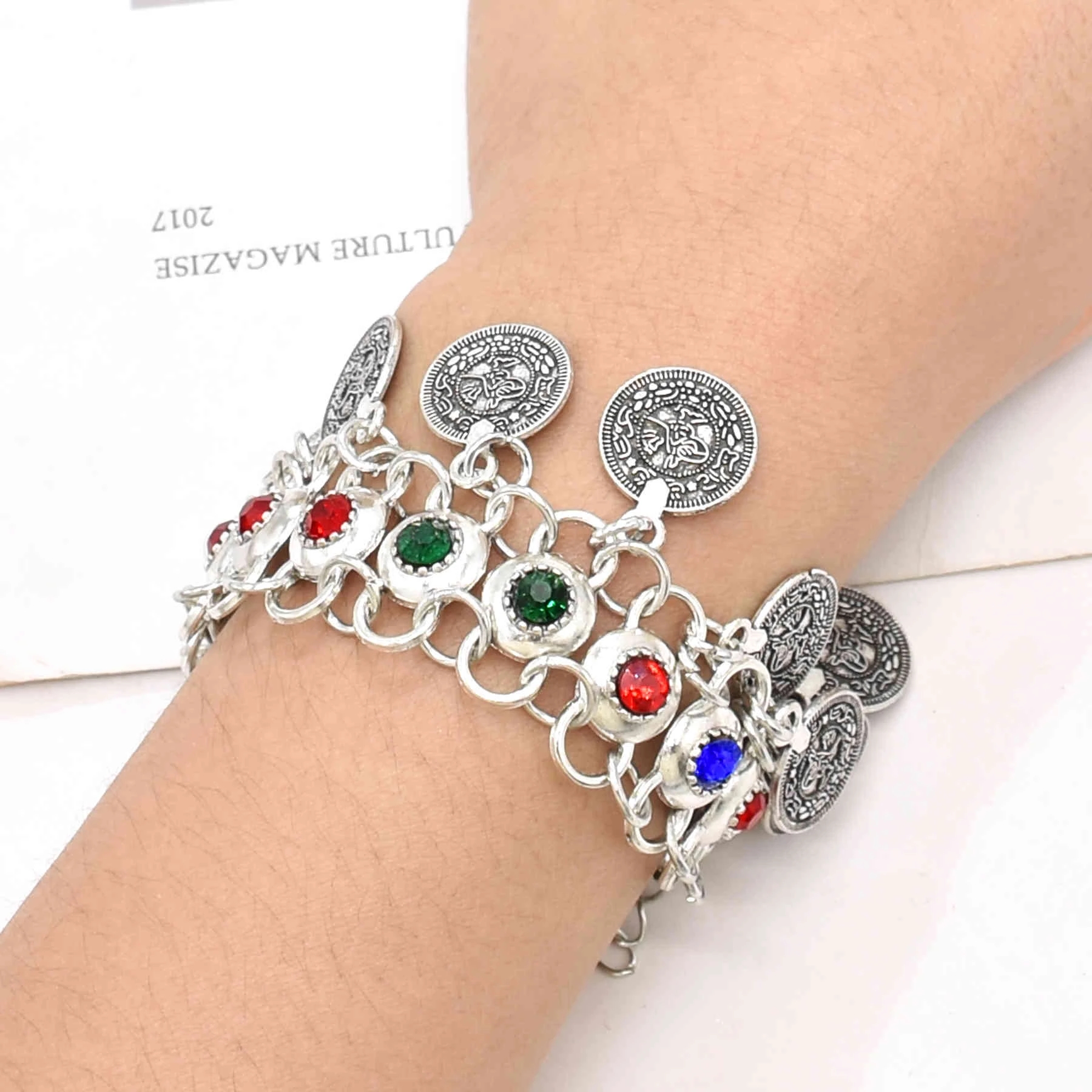 3 Style Colorful Crystal Coin  - Ethnic Fashion Pakistan 리뷰 및 가격