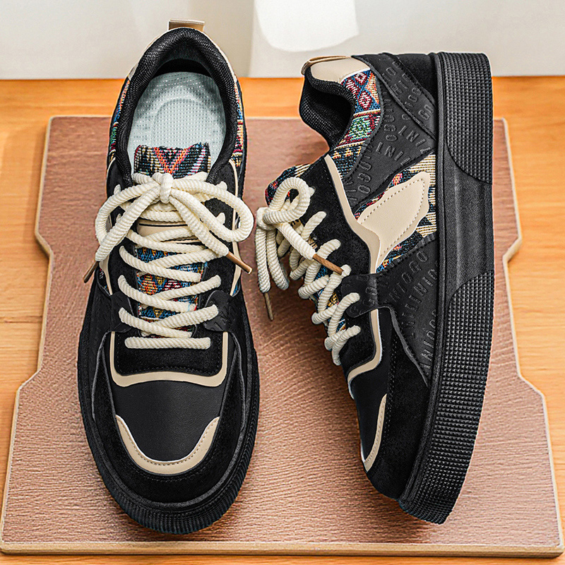 Men's Vintage Patchwork Platfo - Ethnic Modern Fashion 리뷰 및 가격