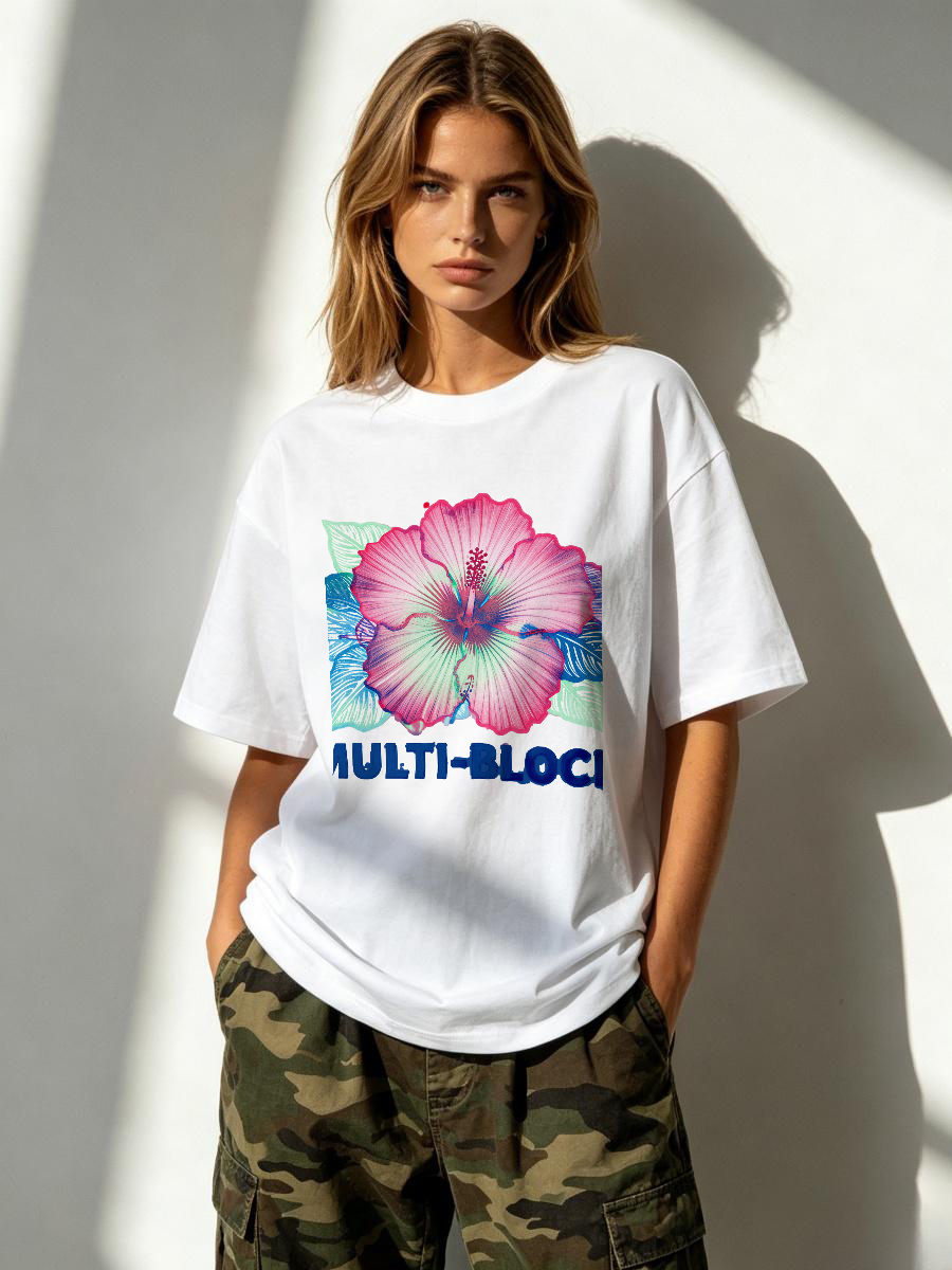 T Shirts Woman Block Print Han - Ethnic Wear Fashion Designer 리뷰 및 가격