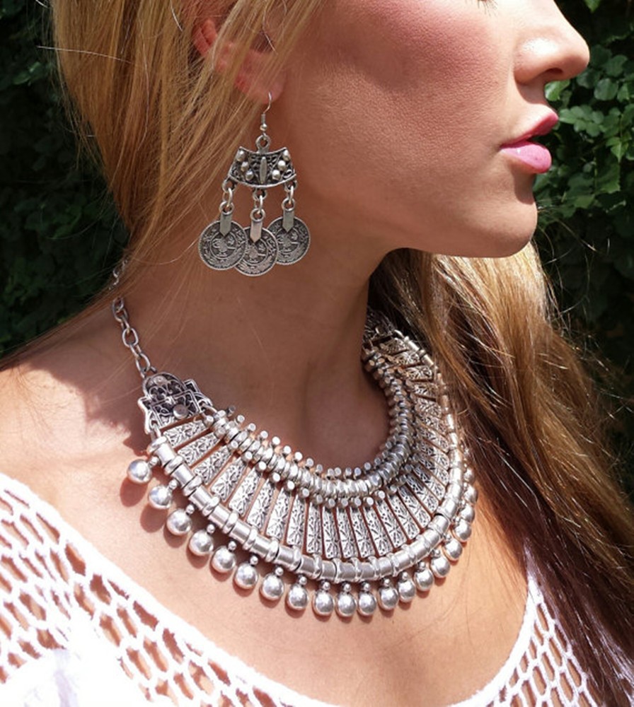 Vintage Silvery Beach Coins Ch - Ethnic Fashion Pakistan 리뷰 및 가격