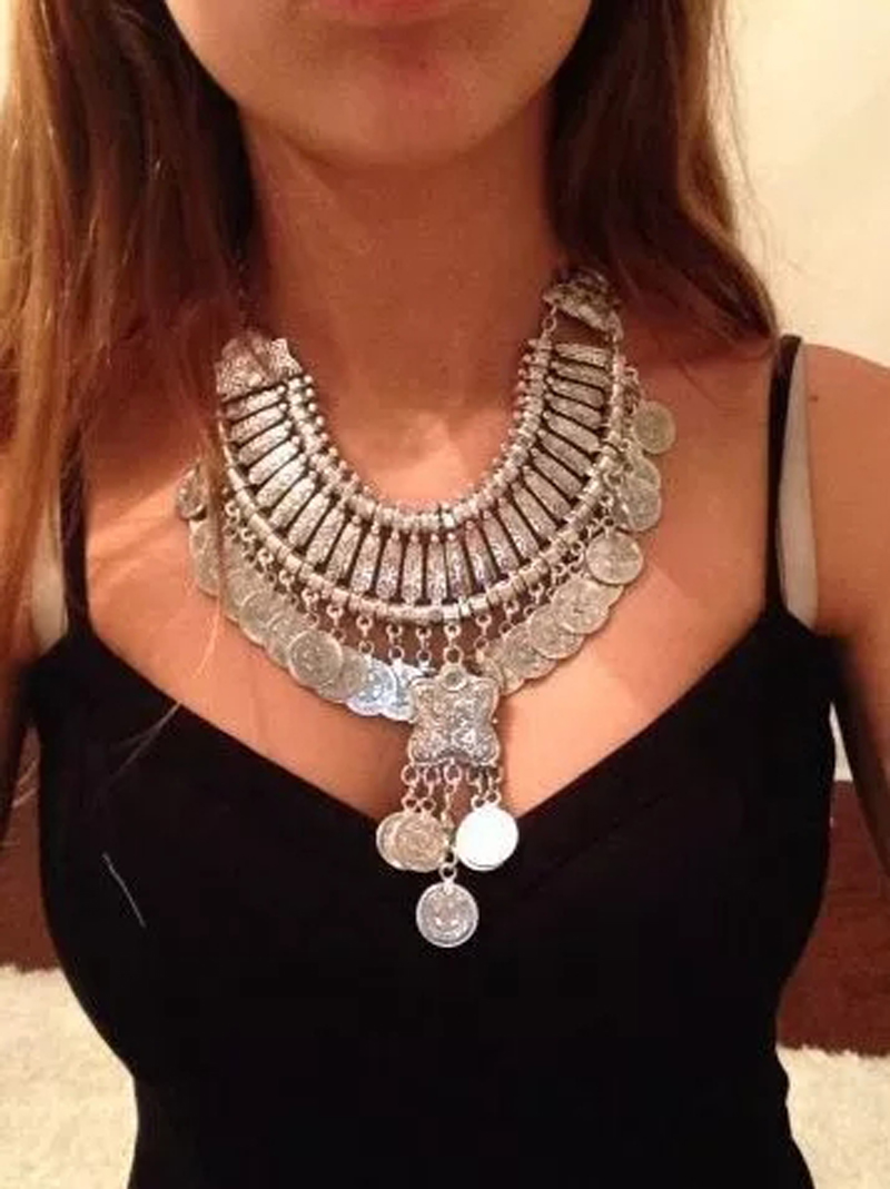 Vintage Silvery Beach Coins Ch - Ethnic Fashion Pakistan 리뷰 및 가격