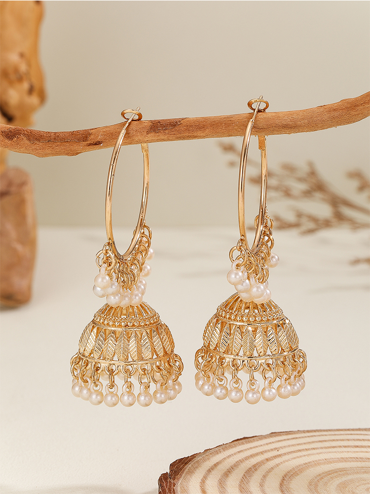 1 Pair of Fashionable Hoop Ear - Ethnic Fashion Wear For Women 리뷰 및 가격