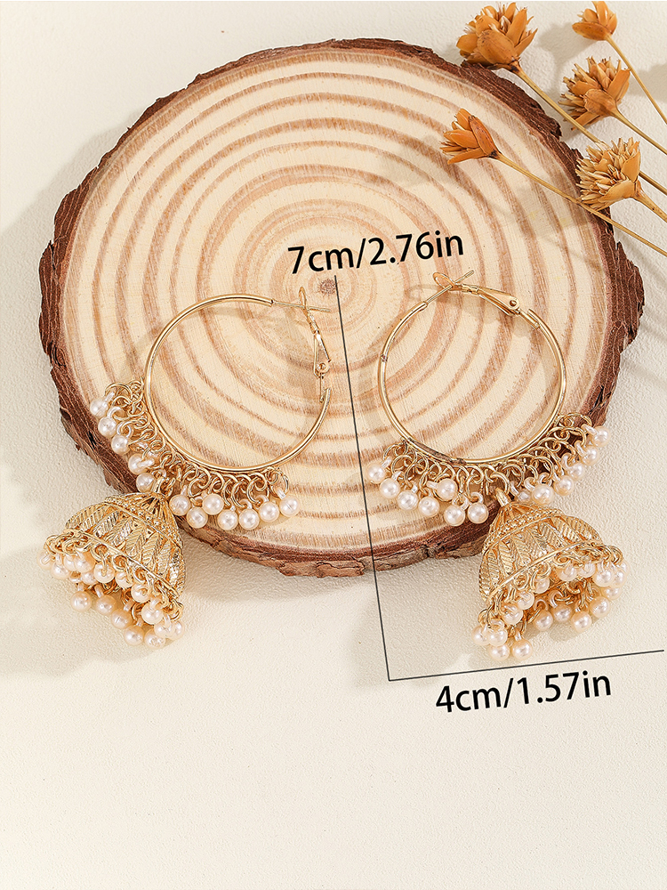1 Pair of Fashionable Hoop Ear - Ethnic Fashion Wear For Women 리뷰 및 가격