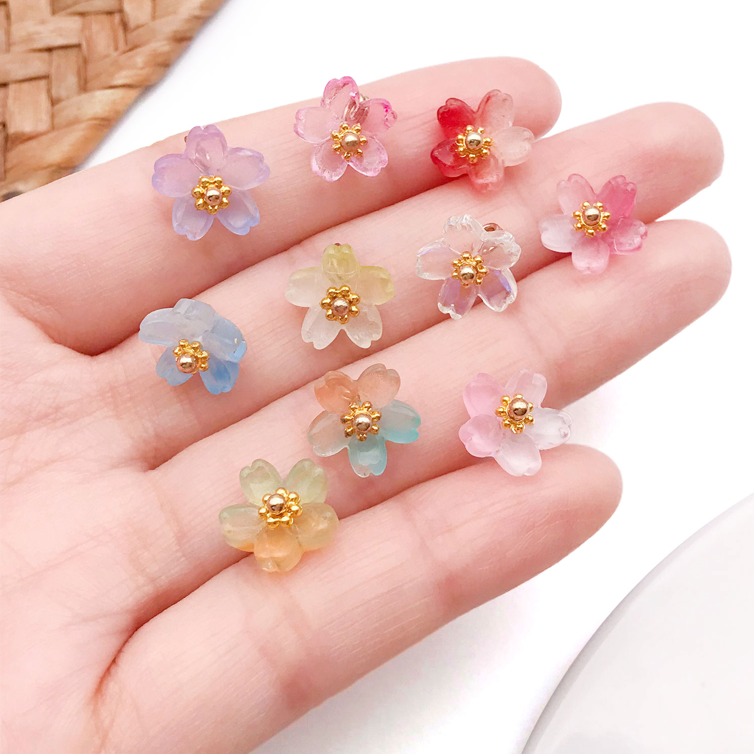 10/20pcs Vibrant Glass Cherry  - Ethnic Modern Fashion 리뷰 및 가격